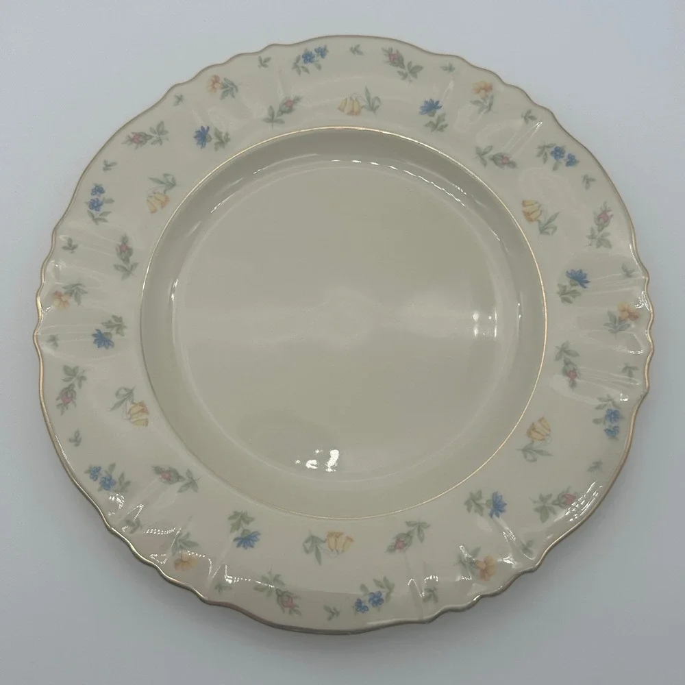 4 set Vintage Syracuse China Suzanne Federal Shape Dinner Plates 10in